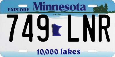 MN license plate 749LNR