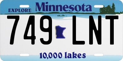 MN license plate 749LNT