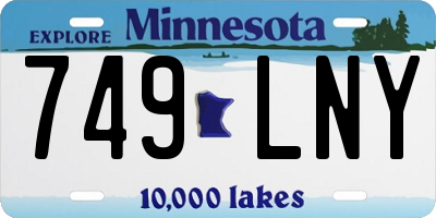 MN license plate 749LNY