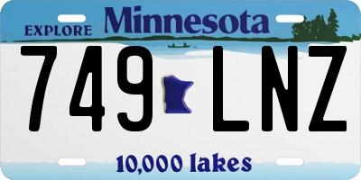 MN license plate 749LNZ