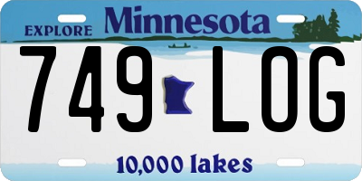 MN license plate 749LOG
