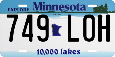 MN license plate 749LOH