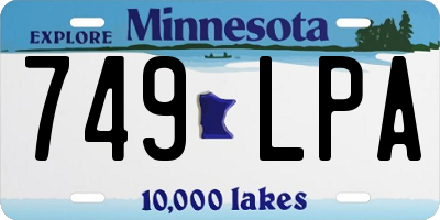 MN license plate 749LPA