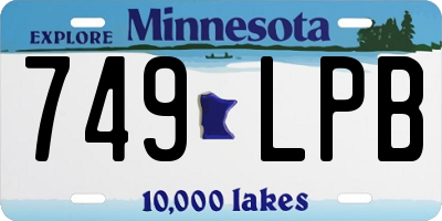 MN license plate 749LPB