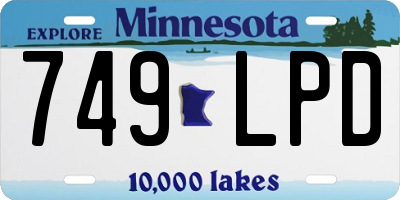 MN license plate 749LPD