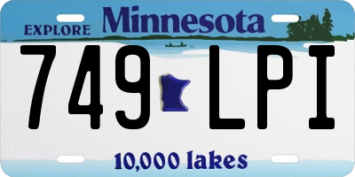 MN license plate 749LPI