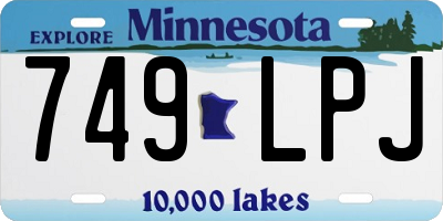MN license plate 749LPJ