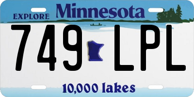 MN license plate 749LPL