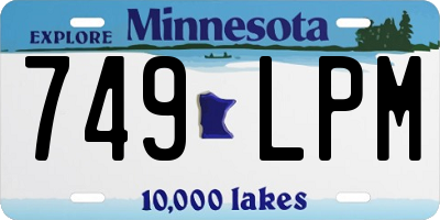 MN license plate 749LPM