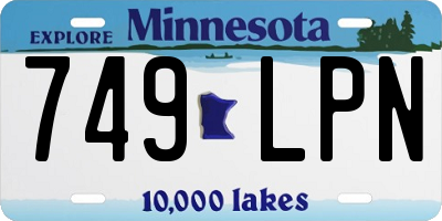 MN license plate 749LPN