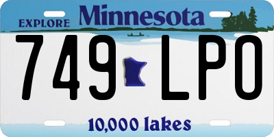 MN license plate 749LPO