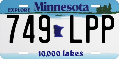 MN license plate 749LPP