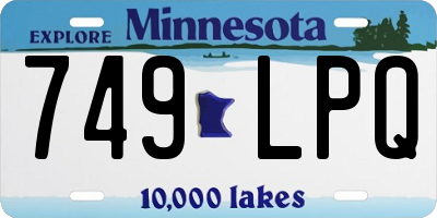 MN license plate 749LPQ