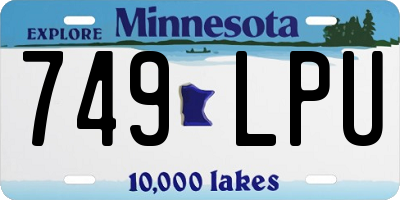 MN license plate 749LPU