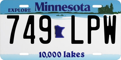 MN license plate 749LPW