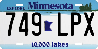 MN license plate 749LPX
