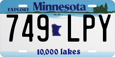 MN license plate 749LPY