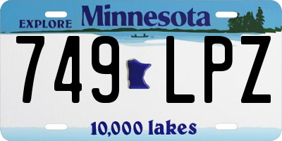 MN license plate 749LPZ