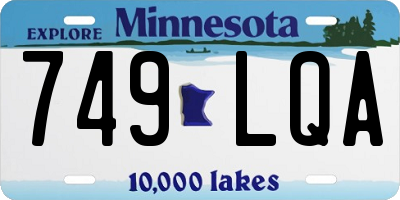 MN license plate 749LQA