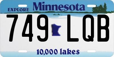 MN license plate 749LQB