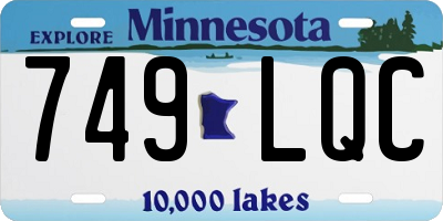 MN license plate 749LQC