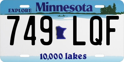 MN license plate 749LQF