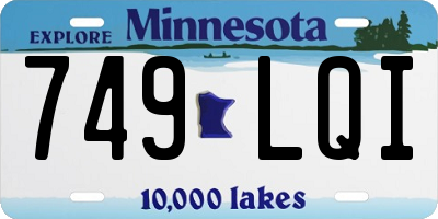 MN license plate 749LQI