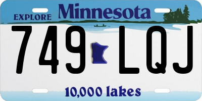 MN license plate 749LQJ