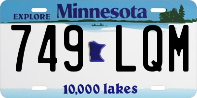 MN license plate 749LQM