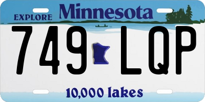 MN license plate 749LQP