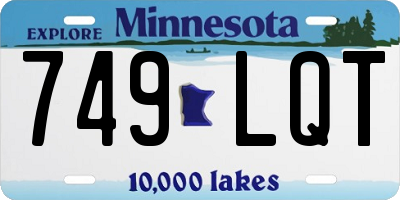 MN license plate 749LQT