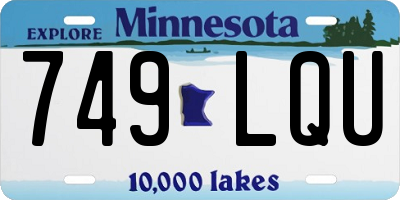 MN license plate 749LQU