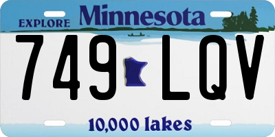 MN license plate 749LQV