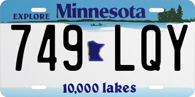 MN license plate 749LQY