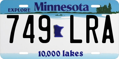 MN license plate 749LRA