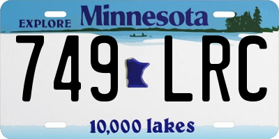 MN license plate 749LRC