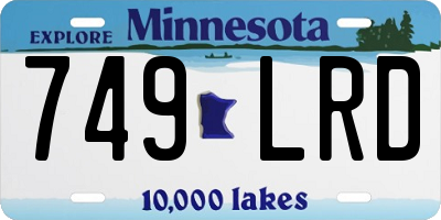 MN license plate 749LRD