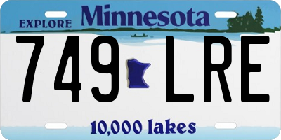 MN license plate 749LRE