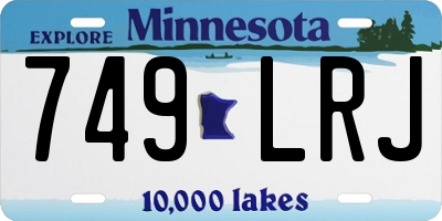 MN license plate 749LRJ
