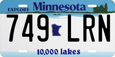 MN license plate 749LRN