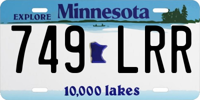 MN license plate 749LRR