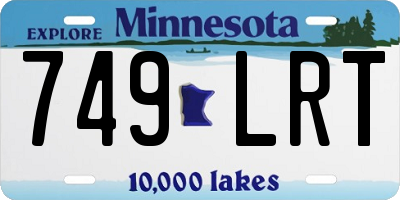 MN license plate 749LRT