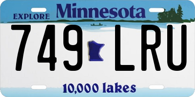 MN license plate 749LRU