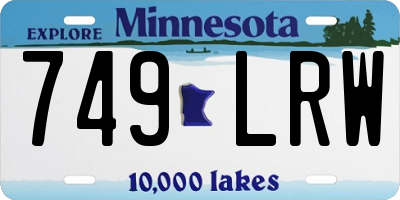 MN license plate 749LRW