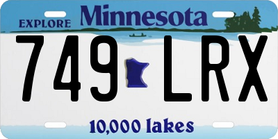 MN license plate 749LRX