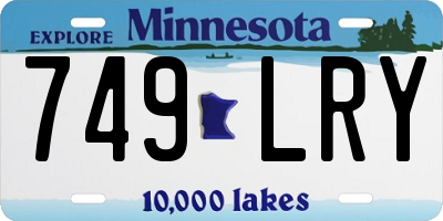 MN license plate 749LRY