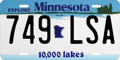 MN license plate 749LSA