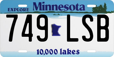 MN license plate 749LSB