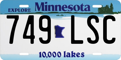 MN license plate 749LSC