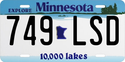 MN license plate 749LSD